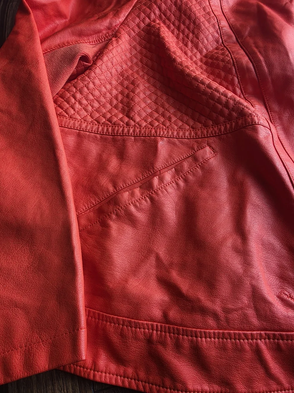 Lane Bryant Red Moto Jacket - Stylish Zip Front